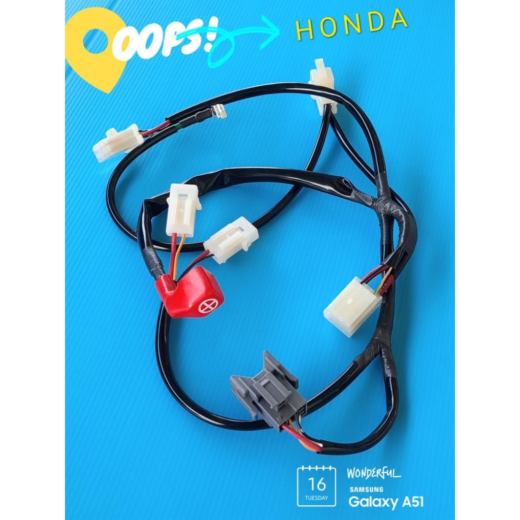 สายไฟแบตเตอรี่HONDA Scoopy-iรุ่นไฟเลี้ยวที่แฮนด์ ปี2009-2012(บรรจุ1ชุด)