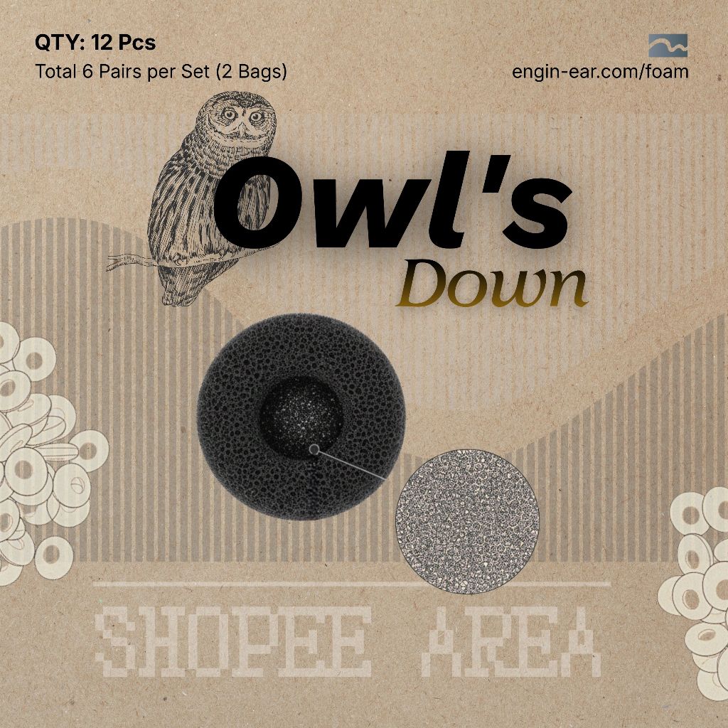 Owl's Down. | ฟองน้ำหูฟังเอียร์บัด 12Pcs/Set