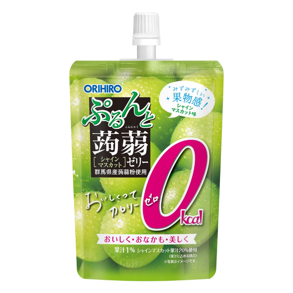 Orihiro Konjac Jelly Shine Muscat Calorie 0% โอริฮิโระ เจลลี่ องุ่นเขียว แคลอรี่ 0%