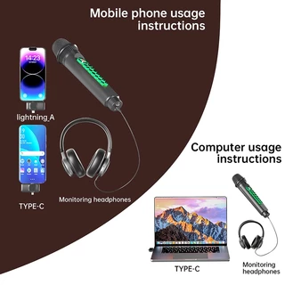 NETPAC Soundcard Karaoke Microphone Plug And Play RGB ใช้ไลฟ์และร้องเพลง ลดเสียงรบกวน ใช้กับมือถือได้
