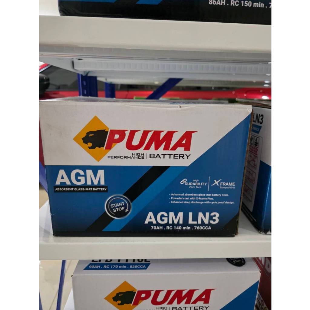 แบตเตอรี่ รถยนต์ PUMA AGMLN3 70AGM 70Ah 760Cca