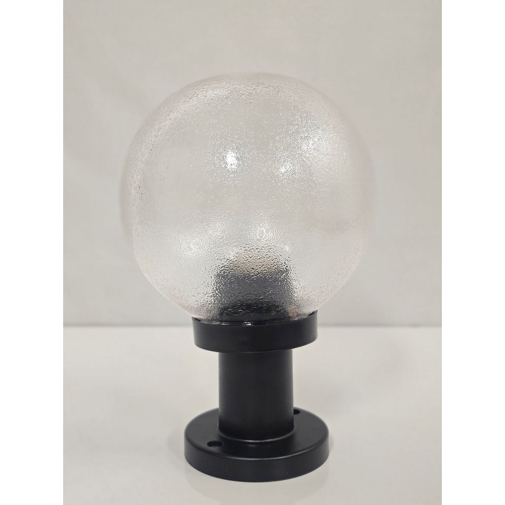 EVE โคมไฟหัวเสา สำหรับหลอดขั้ว E27 ไฟบ้าน ขนาด 8 นิ้ว ฐาน 11.8cm. มีทั้งแบบใส และ แบบขุ่น - รูปที่ 2