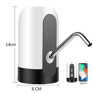 BOSLHเครื่องปั๊มน้ำ แบต 1200mAh พร้อมสายUSB แบบชาร์จแบตได้ ที่ปั๊มน้ำมือถือ ที่ปั๊มน้ำดื่ม ขวดน้ำ ถังน้ำ เครื่องกดน้ำ