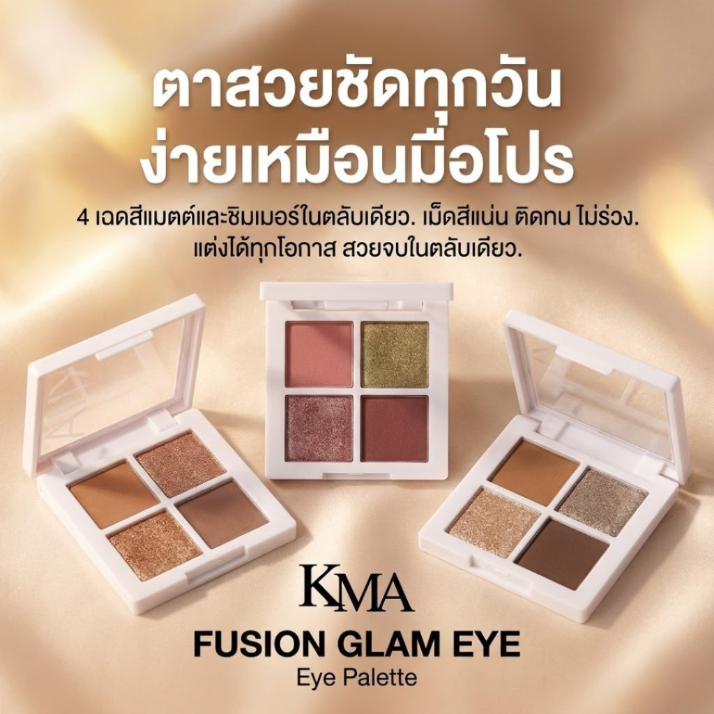 KMA ظلال Fusion Glam Eye ‏3 قوامات 4.8 غ