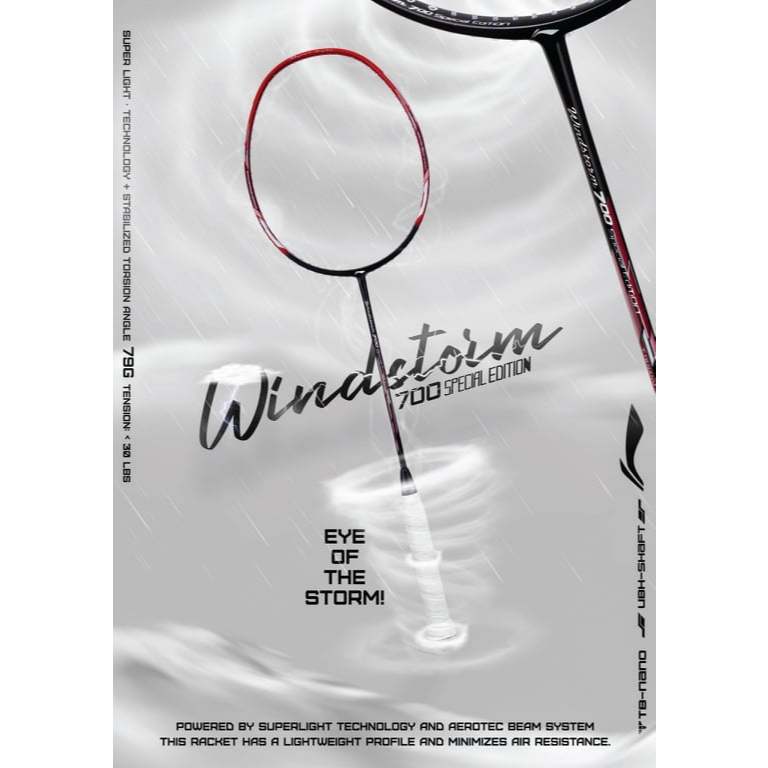 🔥เหมาะสำหรับมือใหม่🔥🏸 Li-Ning WINDSTORM 700 – Special Edition ไม้แบดน้ำหนักเบาระดับพรีเมียม!💨✨