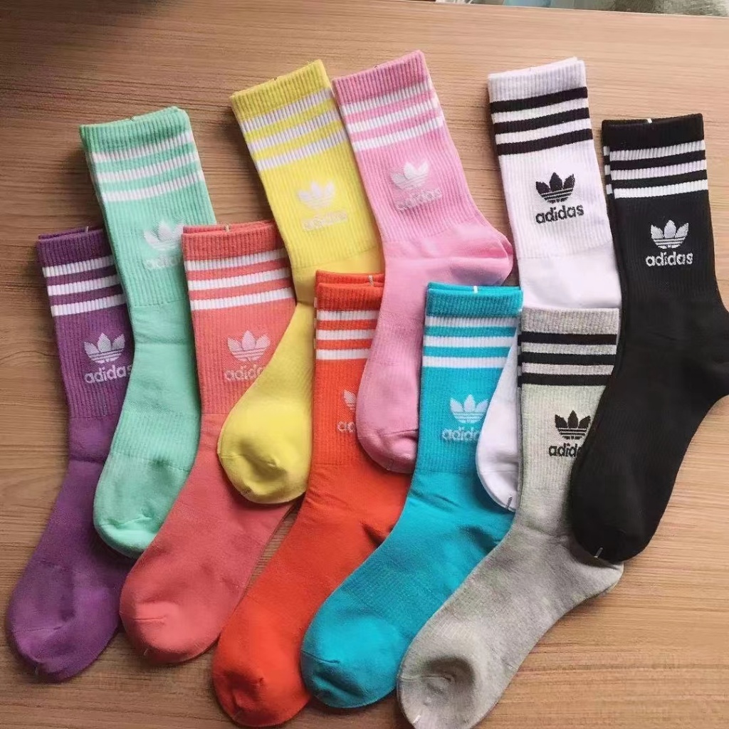 [ส่งจากไทย] ถุงเท้าข้อยาว แฟชั่น ถุงเท้ากีฬา ผู้ชายผู้หญิงใส่ได้ ผ้าฝ้ายผ้าดีใส่สบาย