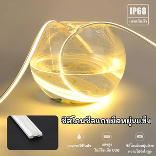 แถบ LED กันน้ำ IP68 12V/24V สำหรับกลางแจ้ง เทปไฟ LED กันน้ำด้วยกาวยึด 3M
