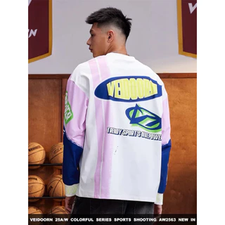 VEIDOORN เสื้อแขนยาวสตรีทแฟชั่น ลายกราฟิก Oversize เสื้อแฟชั่นวัยรุ่น ใส่ได้ทั้งชายหญิง