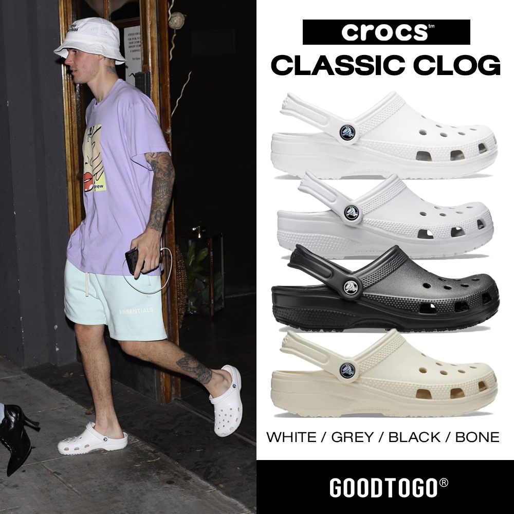 Crocs รองเท้าแตะ Classic Clog 10001-100 / 10001-2Y2 / 10001-001 / 10001-1FT