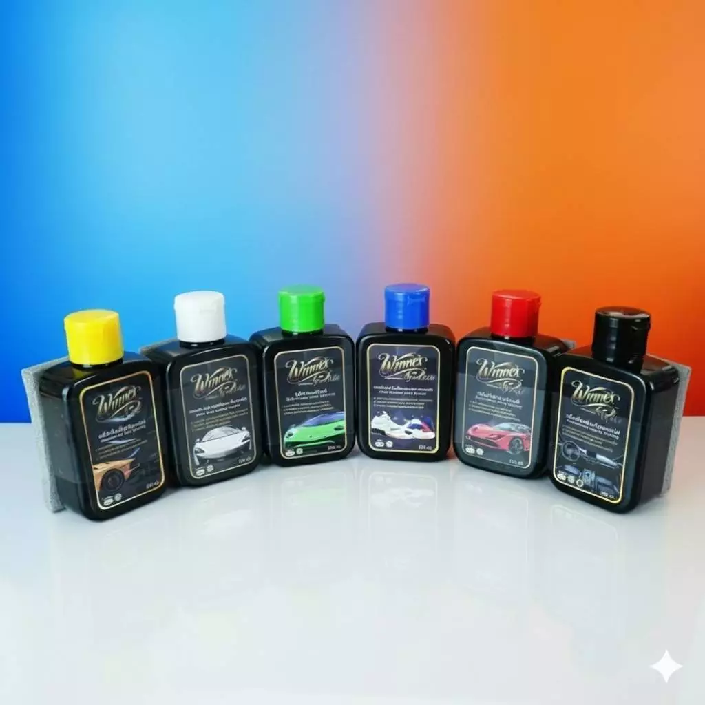 Winner 1โหลมี(12ขวด) น้ำยาเคลือบเงาใส แถมฟองน้ำ รถยนต์ เคลือบสีรถ ขัด เคลือบเบาะ ยางรถ เคลือบภายในรถ  ใช้ได้ทุกสีรถ thumbnail 3
