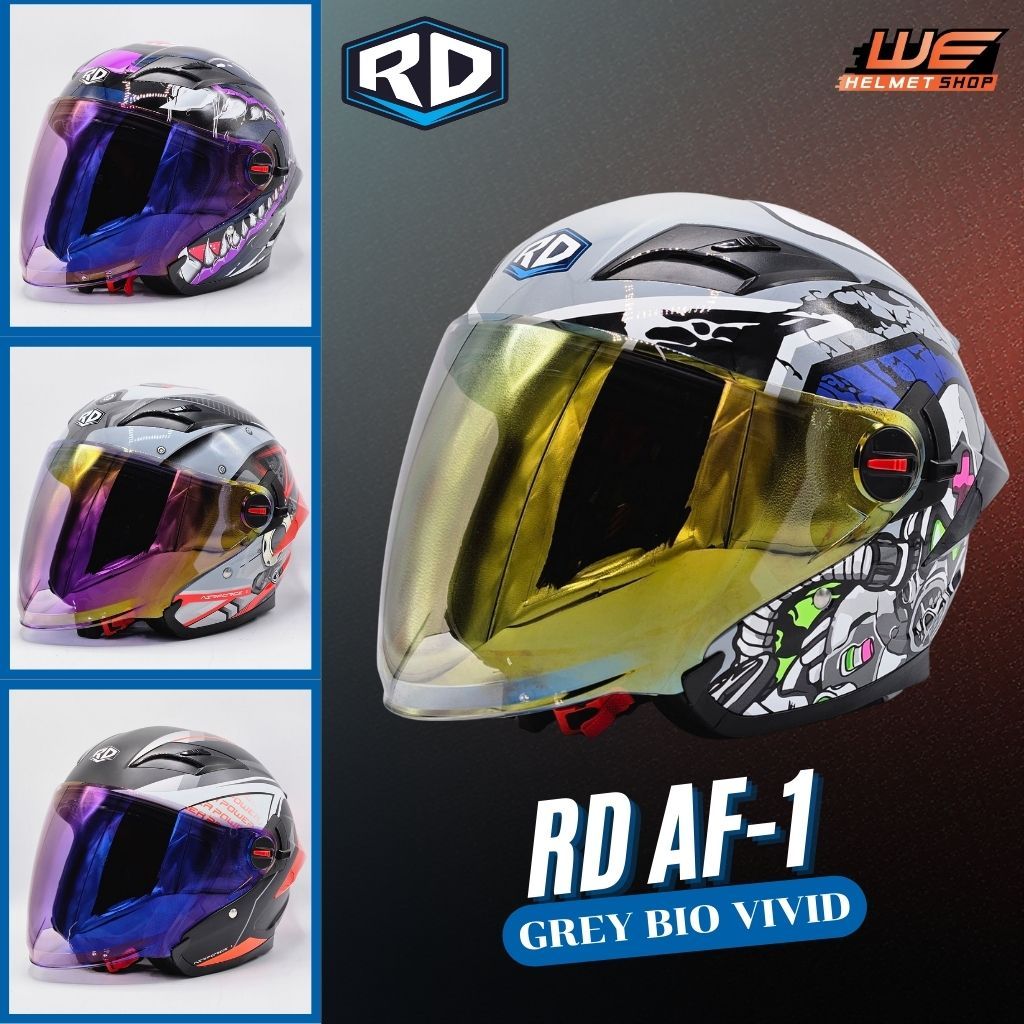 หมวกกันน็อคครึ่งใบ RD รุ่น AIR FORCE 1 ชิลด์ 2 ชั้น