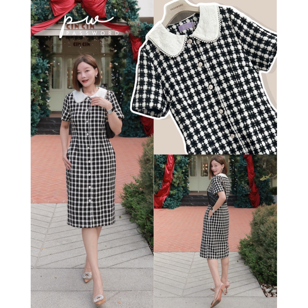 Password เดรสผ้าทวิตญี่ปุ่น เนื้อผ้าทอนุ่มๆใส่สบายที่สุดเลยค่ะ