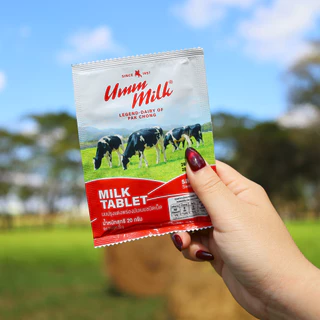 Umm milk นมอัดเม็ด รสหวาน ขนาดซอง 20 กรัม อืมม มิลค์