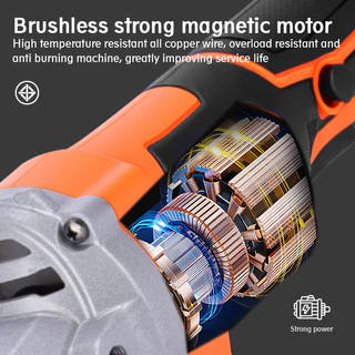 TASKTOOL TISI STANDARDเครื่องเจียรไฟฟ้า เครื่องเจียร์ไร้สาย 4 นิ้ว 21V เครื่องเจียร์มุมไร้สาย ปลั๊ก US มอเตอร์ไร้แปรงถ่า