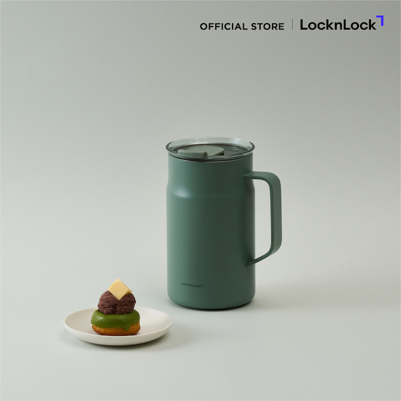 LocknLock แก้วมัคเก็บอุณหภูมิ เคลือบเซรามิก Metro Cafe Ceramic Mug ความจุ 600 ml. รุ่น LHC4282_C - 5