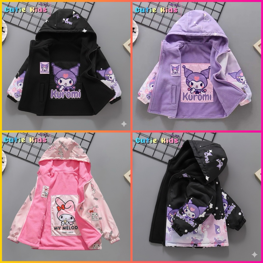 เสื้อกันหนาวมีฮู๊ด ใส่2ด้าน (110-160)ภาพจริงค่ะ