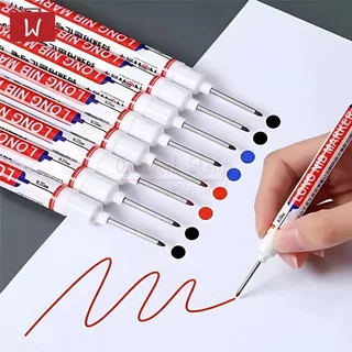 Oneworkstory ปากกามาร์คเกอร์หัวยาว | ปากกาปลายยาว2cm หัวเล็ก ปากกาหัวยาวงานช่าง DIY Marking Long Nib Marker Long tip pen