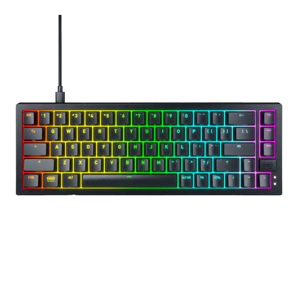 KEYBOARD (คีย์บอร์ด) CHERRY XTRFY K5V2 COMPACT RED SWITCH (BLACK) (EN)