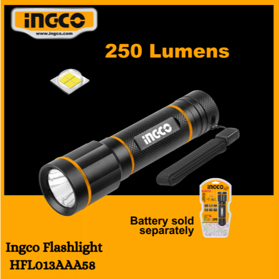 INGCO ไฟฉาย LED แบบชาร์จไฟได้ : HCFL1865051 ความสว่าง 450 ลูเมน