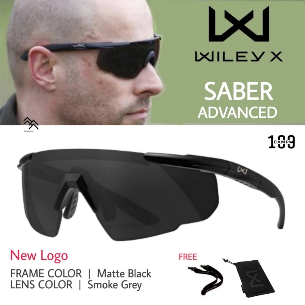 แว่นตา Wiley X แท้รุ่น SABER ADVANCED ขาโลโก้ใหม่ เลนส์เดียว รุ่นที่ขายดีที่สุดเลนส์หนา