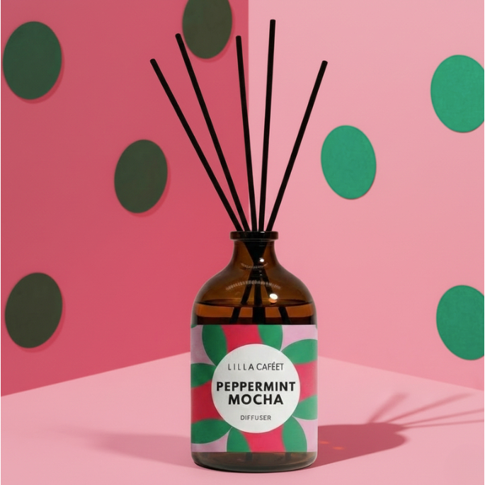 ก้านไม้หอมกระจายกลิ่น คาเฟ่ Diffuser 45ml. สเปรย์ห้องหอม  Lilla Cafeet กาแฟ สตาบัค Starbucks