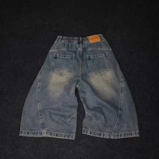 URTHE - กางเกงยีนส์ เอวยางยืด รุ่น V-CUT SHORTS