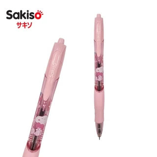 Sakiso ปากกาลูกลื่นหมึกน้ำมัน JBP001 Semi-Gel Pen ขนาด 0.5 มม. หมึกน้ำเงิน ลายSnoopy ลิขสิทธิ์แท้ (ราคาต่อ 1 ด้าม คละสี)
