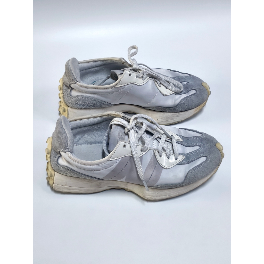 New Balance 327 White Grey Womens WS327SFD ของแท้ มือสอง นิวบาลานซ์ รองเท้าผู้หญิง รองเท้าลำลอง
