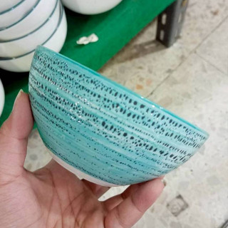 ถ้วยเซรามิก 5 นิ้ว ถ้วยแบ่ง ถ้วยใส่น้ำจิ้ม ถ้วยลายสีฟ้าทะเล …