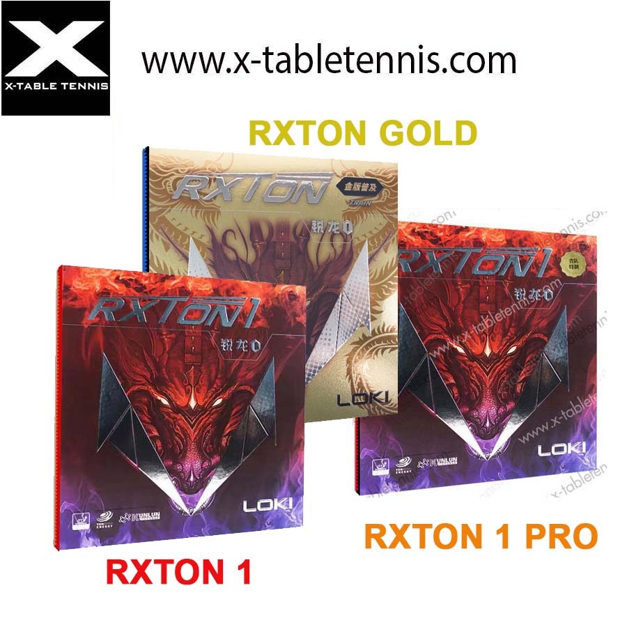 ยางปิงปอง LOKI รุ่น RXTON GOLD,  RXTON 1 และ RXTON 1 Pro
