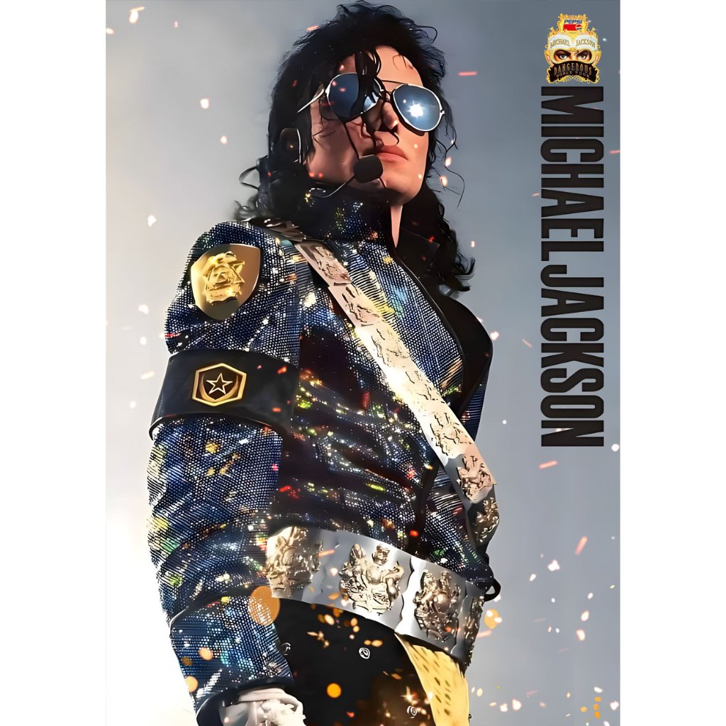โปสเตอร์ ไมเคิล แจ็กสัน Michael Jackson King of Pop POSTER 11.5"x16.5" นิ้ว A3 American Dance Disco Rock