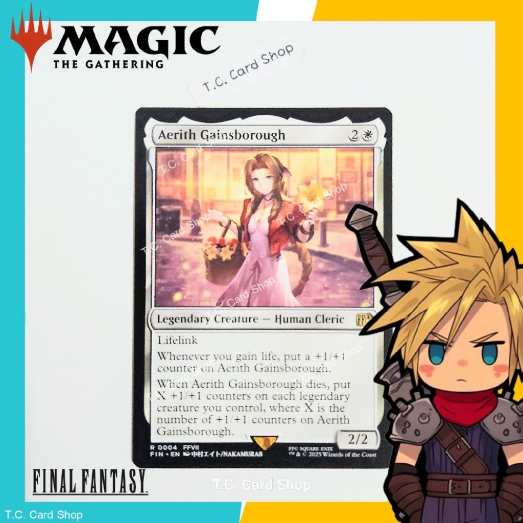 Aerith Gainsborough - R0004 FFVII - Final Fantasy - Magic the Gathering (MTG) (FIN)