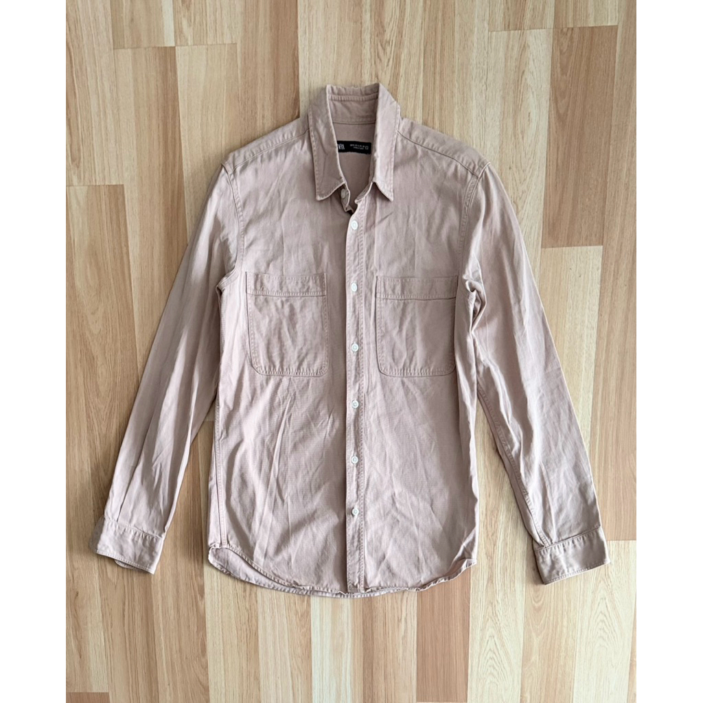 zara man shirtชมพูนู้ด