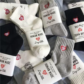 💝พร้อมส่ง💝เซต 3 คู่ ถุงเท้า HUMAN MADE ผ้าคอตตอน 100% ใส่สบายทุกวัน