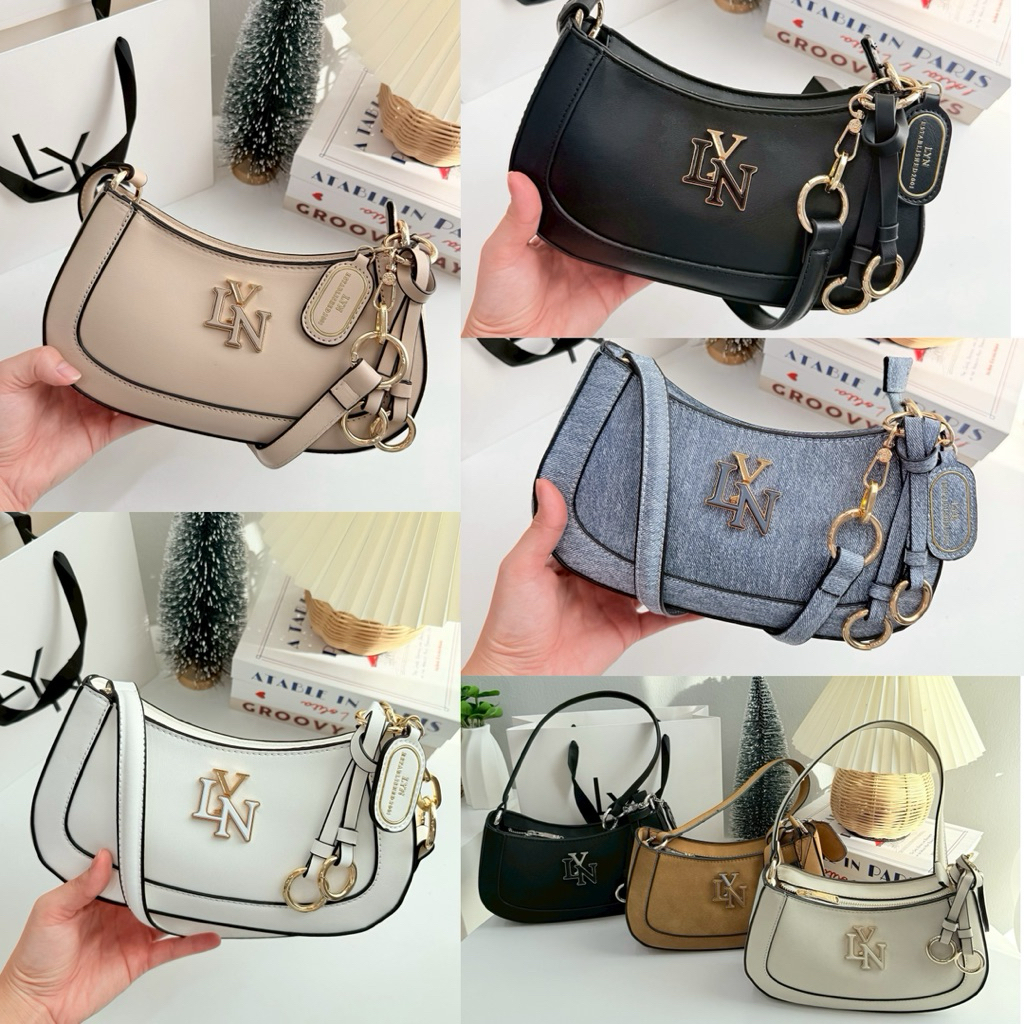 พร้อมส่ง✨กระเป๋าสะพายข้าง-ถือได้ ทรง hobo งานคอลใหม่ 2 หนัง❤️L