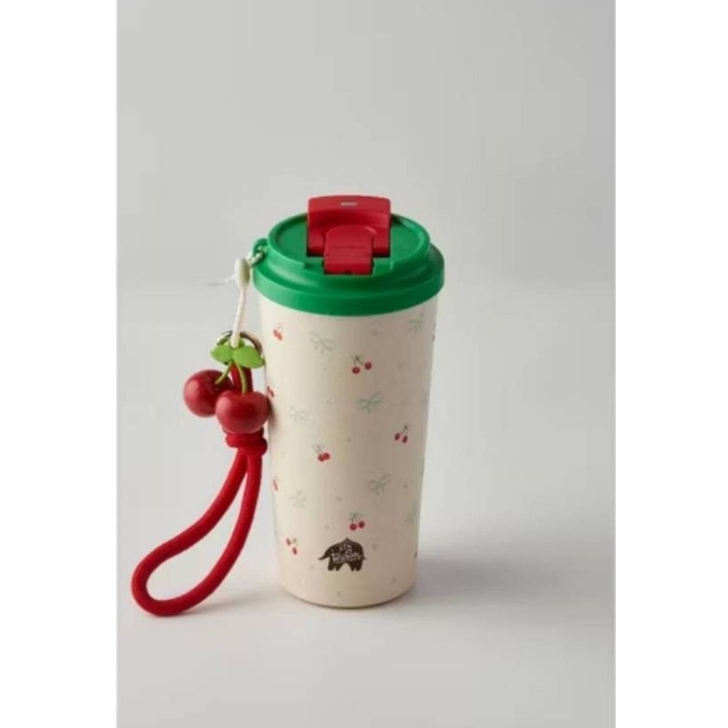 Punthai แก้วเสตนเลส ลาย cherry ด้านในเคลือบเซรามิค 580ml. ของแท้ร้านกาแฟพันธุ์ไทย100% - รูปที่ 2