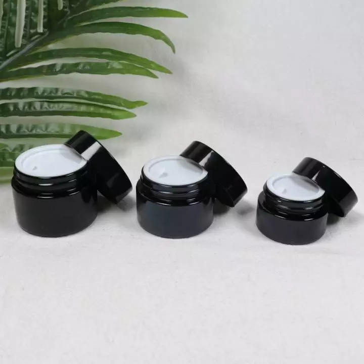 [COSS] กระปุกครีมแก้วสีดำ พร้อมฝาหลากสีขนาด 20g 30g 50g สำหรับบรรจุสกินแคร์และเครื่องสำอาง ราคาถูก พร้อมส่ง thumbnail 5