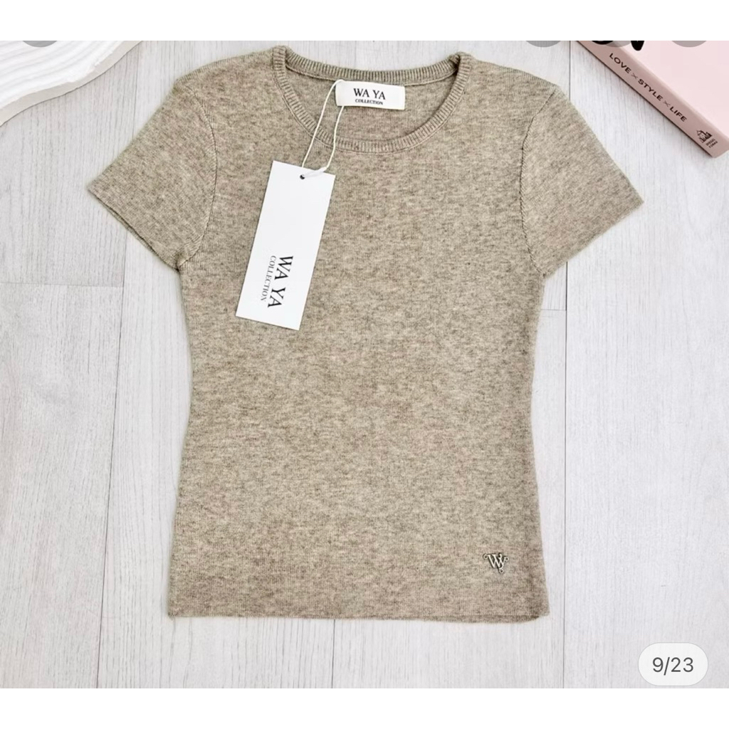 เสื้อยืดไหมพรมงานป้ายWaya