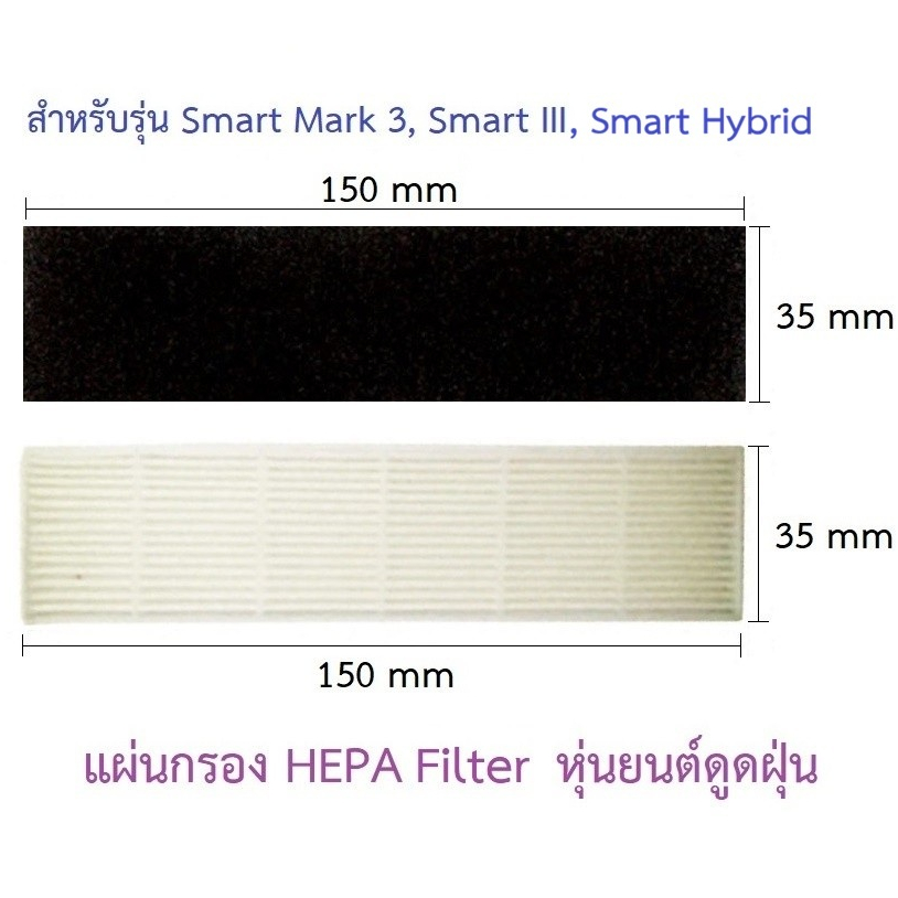 แผ่นกรอง HEPA อะไหล่ หุ่นยนด์ดูดฝุ่น AutoBot รุ่น Smart Mark 3, Smart III, Smart Hybrid