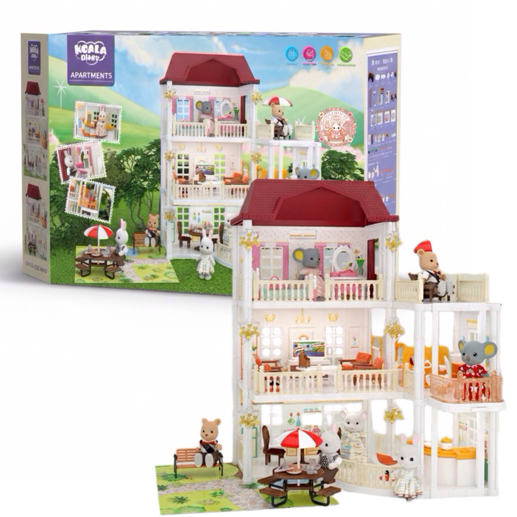 Doll.house บ้านพักตากอากาศ Apartments 3 ชั้น พร้อมครอบครัวและเฟอร์นิเจอร์ครบชุด ราคา ถูกที่สุด ดีลบีเคเค แกลเลอรีภาพที่ 8