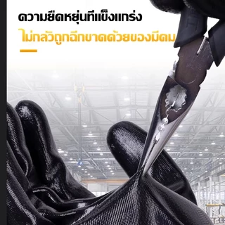 （COD）ถุงมือไนไตรล์เคลือบ 10 คู่ ถุงมือช่าง กันน้ำ กันน้ำมัน กันลื่น หนา ทนทาน ใช้ซ่อมรถ งานช่าง โรงงาน จับถนัดมือ รุ่นดี