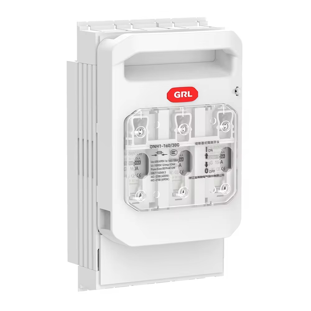 ฐานฟิวส์ใบมีด ฐานฟิวส์แบบมือจับ DNH1-160/30 Fuse Switch 3P 690VAC 160A GRL