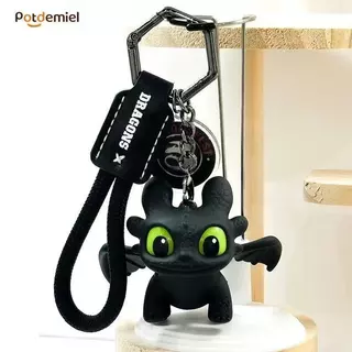(พร้อมส่ง) How to Train Your Dragon Toothless The wings can move keychain พวงกุญแจเรืองแสง
