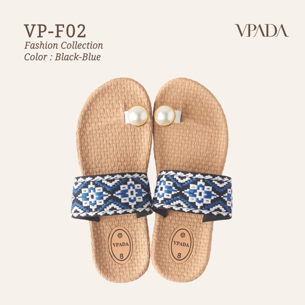 Vpada_sandals_VP-F02  Fashion Collection รองเท้าแตะชายหาดแบน รองเท้าแตะแฟชั่น
