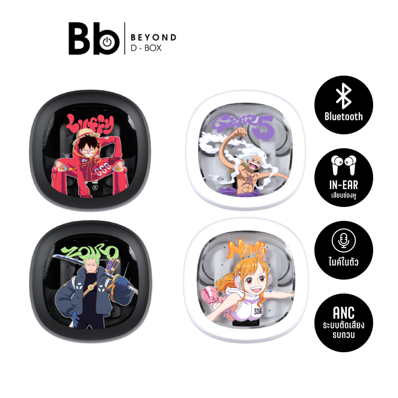 FANTECH × ONE PIECE หูฟังเกมมิ่ง GROOVE ANC TWS FT20 by BB Beyond D-Box