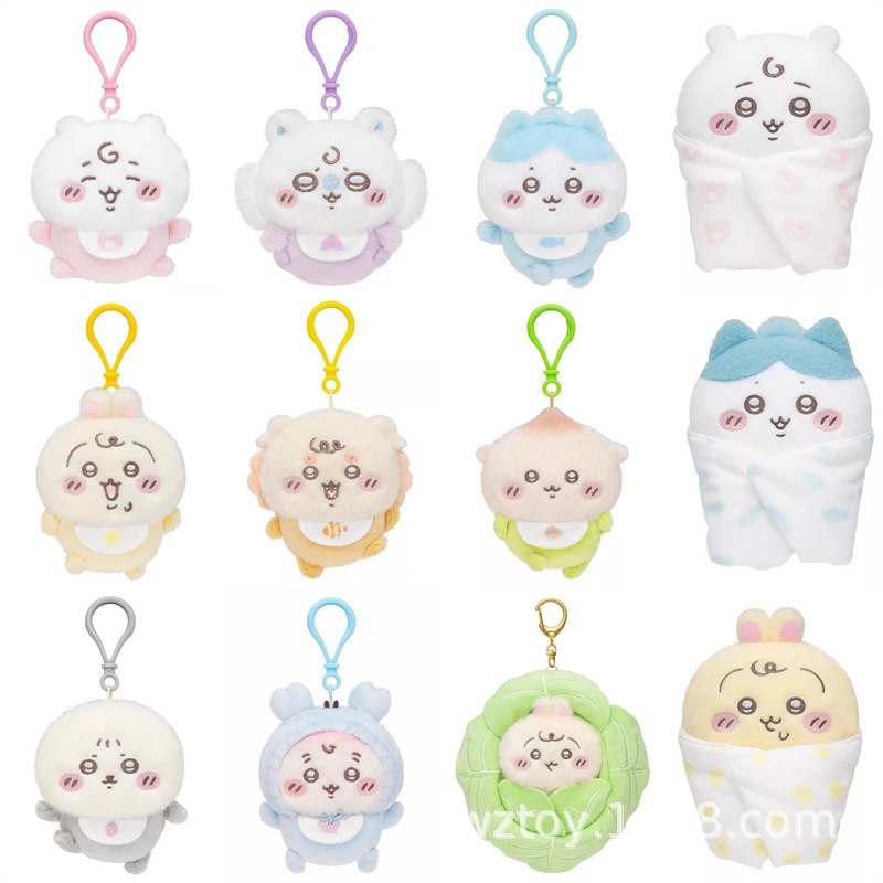 (ของแท้ 100%) 🍼Chiikawa Baby ตุ๊กตาผ้ากำมะหยี่รูปจี้กะหล่ำปลี 💯🇯🇵✈️