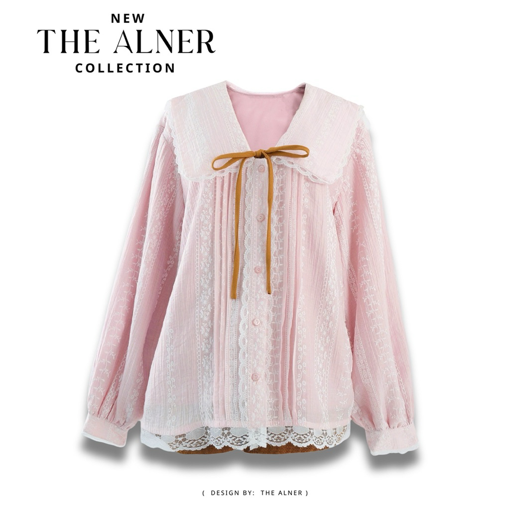 Thealner-AN515 (เซตเสื้อชมพูคอปกแขนยาว+กางเกงขาสั้น) - รูปที่ 2