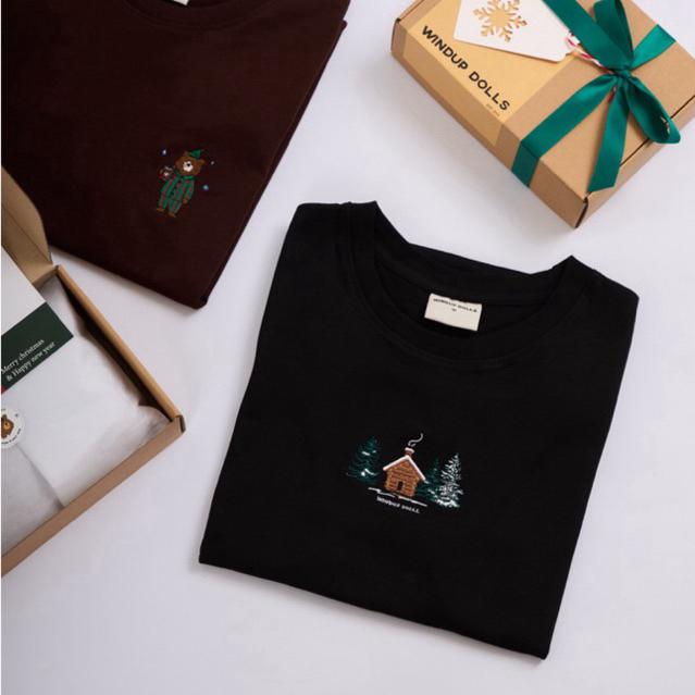 At Home collection - เสื้อยืดลายปัก HOME 🛖🌲