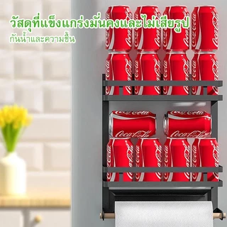[ไม่ต้องเจาะ]ชั้นวางแม่เหล็กดูดซับ แรงดูดสูง ในครัว ประหยัดพื้นที่ เก็บเครื่องปรุงครบ สำหรับจัดระเบียบห้องครัว