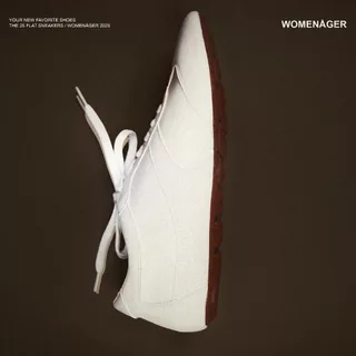 WOMENAGER - The 25 Flat Sneaker สี Ivory รองเท้าผ้าใบ รองเท้าผ้าใบผู้หญิง